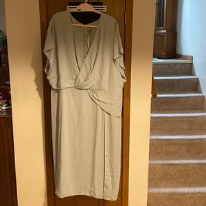 ASOS Curve Twist and Drape Front Midi Dress